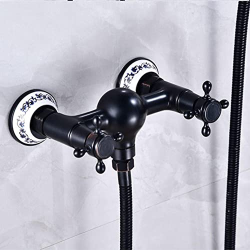 Douche avec douchette à main bordeaux-b/c et ensemble boucheur de bain douche - 2