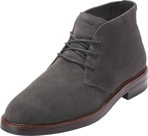 Cole Haan Cole Haan Men's Boots - Judson Grand Chukka, Raven Suede/Demitasse Water Resistant, 7.5-M US