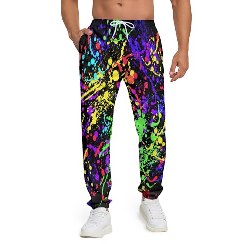 Socira Sweatpants for Men Men's Sports Jogger Pants Mens 3D Printed Casual Pants Workout Track Pants with Drawstring