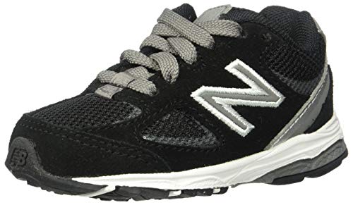 New Balance Kid's 888 V2 Lace-up Running Shoe, Black/Grey, 2 Wide Infant