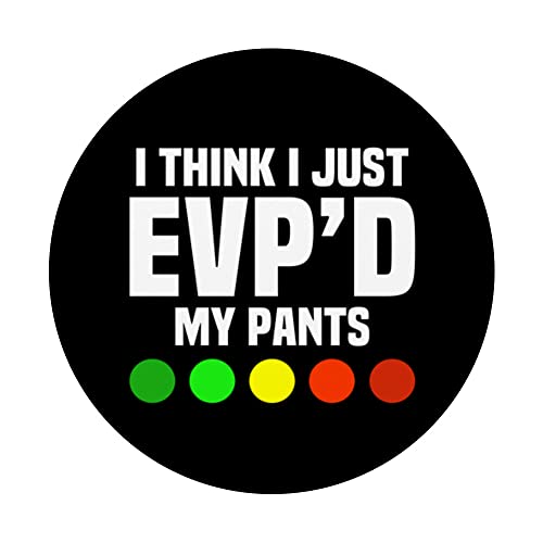 I Think I Just EVP'd My Pants -Funny Ghost Hunter Paranormal PopSockets Swappable PopGrip, Black - Image 3