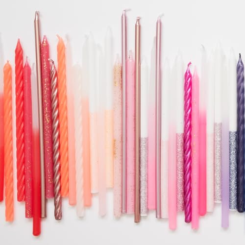Meri Meri Glitter Birthday Candles (Pack of 24), 5.75\" Tall, Unscented Meri Meri Candles