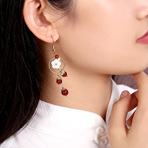 Boucles d'oreilles fleurs de coquillages anti-allergie, légères et chics