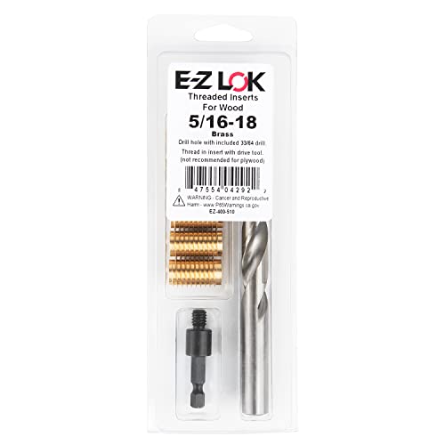 Inserts filetés pour bois de 2,5 cm E-Z LOK, parfaits pour stabiliser vos meubles