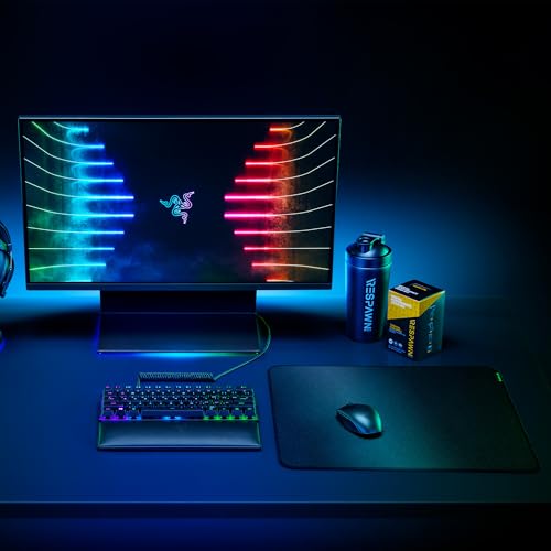 Strider XXL - Tappetino per mouse ibrido con base morbida e scorrevolezza (tappetino ibrido morbido/duro, base antiscivolo, bordi cuciti anti-sfregamento, resistente all'acqua) Nero - Mousepad - Immagine 12