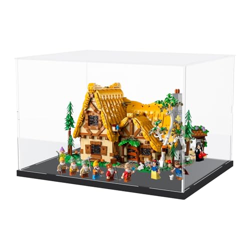 Image of Choowin Acrylic Display Case for Lego 76419 for Lego Hogwarts Castle and Grounds for Lego Display Thickened Clear Acrylic Display Cases for Collectibles Assemble Dustproof Display Box(Black Base)