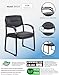 Boss Office Products Leather Sled Base Side Chair with Arms in Black (B9519)