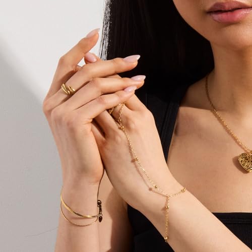 WATERPROOF Gold or Silver Plated Beaded Hand Chain3