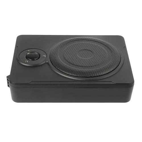 Bdneygtyr Subwoofer activo de 8 pulgadas para coche, 600 W, subwoofer plano con amplificador, caja de graves para coche con mando a distancia, fácil instalación para todos los vehículos de 12 V, color