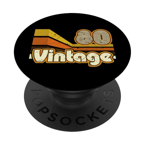 Regalos retro de cumpleaños vintage de 1980 para hombres y mujeres de los años 70 y 80 PopSockets PopGrip Intercambiable