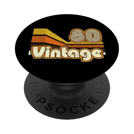 Regalos retro de cumpleaños vintage de 1980 para hombres y mujeres de los años 70 y 80 PopSockets PopGrip Intercambiable