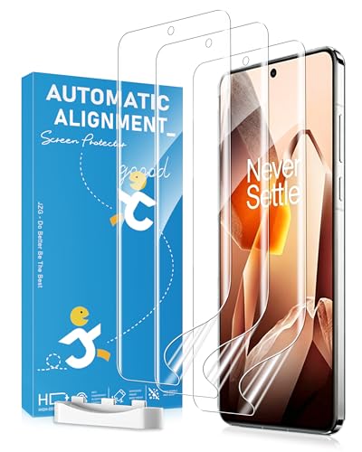 JavoYion [3 Pack] For OnePlus 13 Screen Protector Soft Hydrogel Film for Curved Screen Case Friendly Edge Coverage HD Clear Touch Sensitive Fingerprint Compatible Anti-Scratch Easy Install Kit