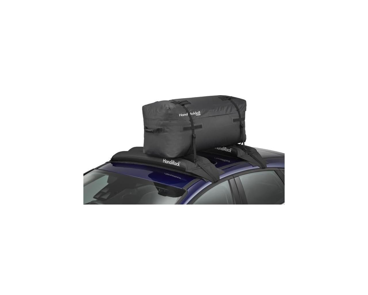 HandiHoldall - 175L Waterproof Roof Bag / Top Box (Black) – Large Cargo Carrier - Solid Foldable Base