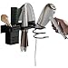 Bathroom Curling Iron Splint Storage Shelf with Barrel Tool Holder, Model A (Leaf Cup Holder)
