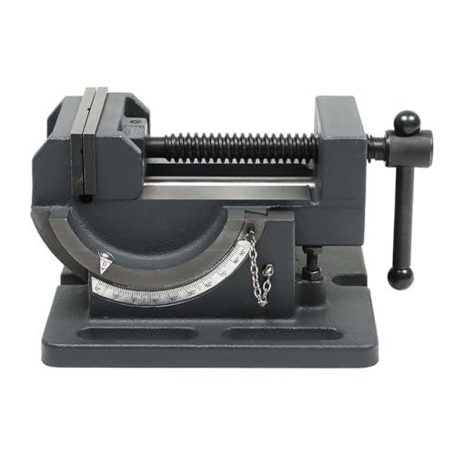 Image of findmall 3 Inch Drill Press Vise - 0-90 Degree Tilting Angle Vise, Iron Cradle Style, Fit for Drilling Machine
