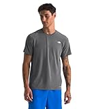 The North Face Men's Adventure Tee - Lightweight & Stretchy Shirt with Set-in Sleeves & Heat Transfer Logo, Smoked Pearl, Large