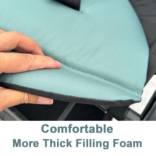 Feliliber Baby Stroller Seat Cushion and Canopy Compatible with Babyzen YOYO 2 and YOYO+, Pushchair Accessories Replacement Kit, Waterproof Double-Layer Fabric (Aqua Blue)