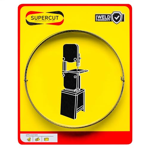 SUPERCUT 92 1/2-inch x 1/2-inch x .025 x 4 TPI Carbon Tool Steel BANDSAW Blade for Cutting Wood, Plastics, or Non Ferrous Metals