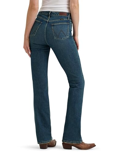 Jean Wrangler Bold Boot denim haut de gamme durable indigo orageux