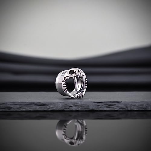 Cooear AS8578G-12 Stainless Steel Tunnels, Animal Skull Design Earring Plugs thumb #4