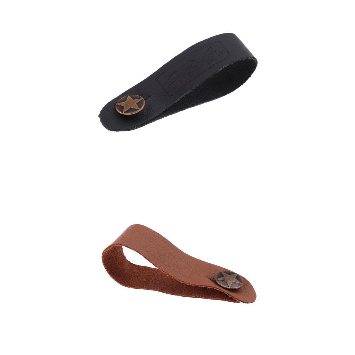 2 Pieces Leather Strap Hook Neck Strap Button for Acoustic Classical Guitar-image-13