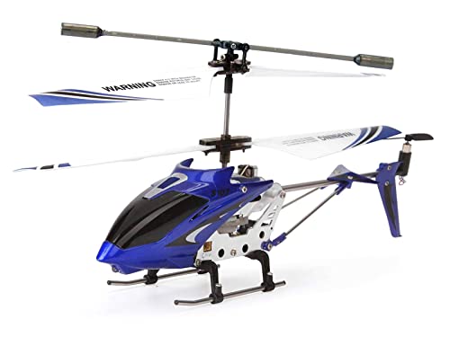 POCO DIVO S107G Phantom 3CH Infrared RC Helicopter Mini Flight S107 Gyro with Light, Blue