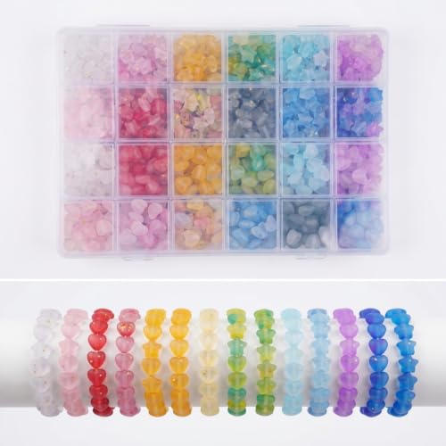 Image of PATPAT Charm Beads for Bracelet Making Kit with Charms, Assorted Spacer Beads Jewellery for Making, Bracelet Making Set for Girls, Color Star Heart Cute Bead Women Girls DIY Phone Charm Craft -1 Pack