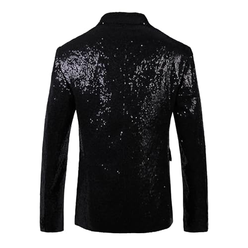 Mens 1 Button Sequin Dress Suit Slim Fit Party Festival Shiny Jacket Business Party Prom Tuxedo Blazer Sport Coat3