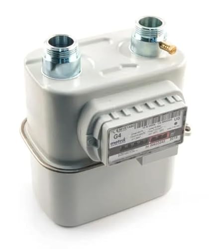 Gas Meter G4 Diaphragm Meters Natural or LPG Gas for Primary & Secondary Systems w/ 110mm Ports 6 m³/h Residential Domestic