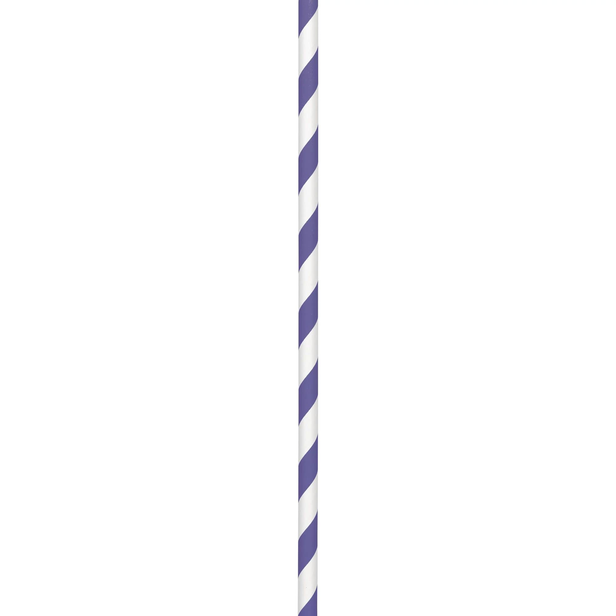 Amscan 400299.106 Cannucce di carta, 24 cm, colore: Viola | 50 Pz Cannucce