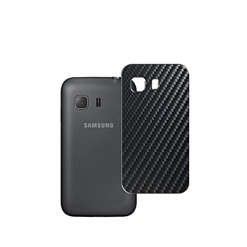 VacFun Lot de 2 Film de Protection d'écran Arrière, compatible avec Samsung Galaxy Young 2 G130H G130, Film Arrière en Noir Fibre de Carbone
