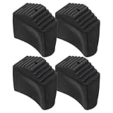 Luxshiny Almohadillas de Escalera Multifunción de Goma Negra, 4 Piezas, Protectoras y Antideslizantes para Patas de Escalera en Uso Doméstico Fácil de Instalar