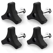 4 Sets Lawn Mower Handle Bolts, Triangle Knob Handle Screw Bolt, Universal Lawnmowers Handle Wing Nut and Bolt, for Honda & Most Lawn Mower Machine Accessories Supplies