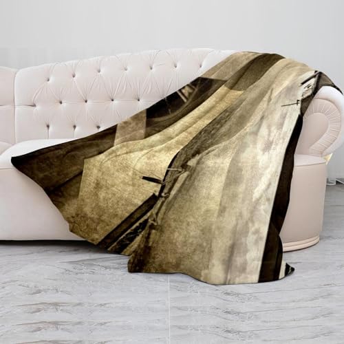 Couverture polaire grunge microfibre 150x130 pour lit et canapé - 5
