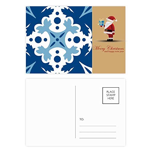 Cartes de Noël Talavera bleues : lot de 20 illustrations pour votre table de fête