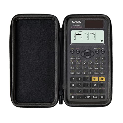 Casio fx-85DE X ClassWiz inkl. WYNGS Schutztasche Schwarz - Wissenschaftlicher Taschenrechner - Basic Set