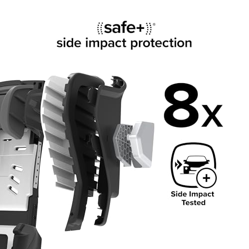 Image of Diono Radian 3RXT SafePlus Max Rear and Forward-Facing Convertible Car Seat, 2-in-1 Anti-Rebound Bar and Calf-Support, 10 Years 1 Car Seat, Slim Fit 3 Across, Black Storm
