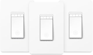 Kasa HS220P3 Smart WiFi Dimmer Switch 3-Pack | Single Pole, Neutral Wire, Alexa/Google Compatible, No Hub, UL Certified