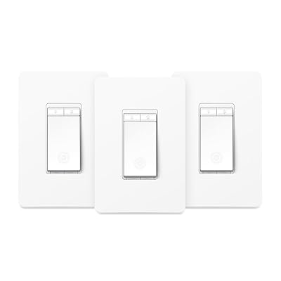 Kasa Smart Light Switch HS200P3, Single Pole, Needs Neutral Wire, 2.4GHz Wi-Fi Light Switch Works with Alexa and Google Home, UL Certified, No Hub Required, 3-Pack , White