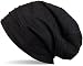 Produktbild styleBREAKER klassische Beanie Mütze mit Falten Muster, Longbeanie, Unisex 04024053, Farbe:Schwarz (One Size)