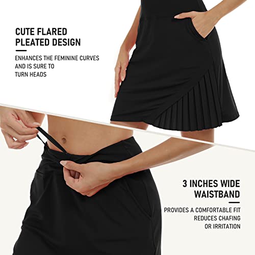 MoFiz Women's 20" Knee Length Golf Skorts Athletic Skirts Summer Casual Active Workout Sports Tennis Skirt with 4 Pockets4