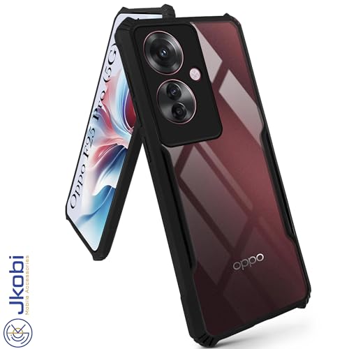 Image of Jkobi Back Cover Case for Oppo F25 Pro 5G (Shockproof with Polycarbonate Clear Panel | Professional Black)