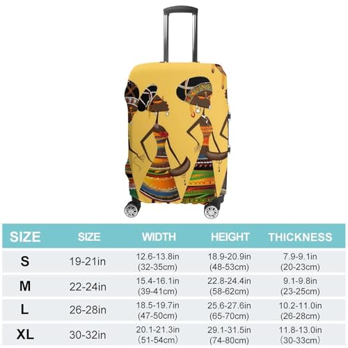 Creative African Culture Luggage Cover, Washable Elastic Suitcase Cover Protector Fit 18-32 Inch Luggage2