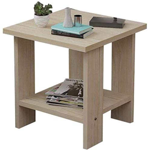 HJYBFA Mesita de Noche estantes de Almacenamiento - Pequeña y Resistente Mesa Auxiliar, Mesa de Centro para Dormitorio, Unidad Auxiliar compacta