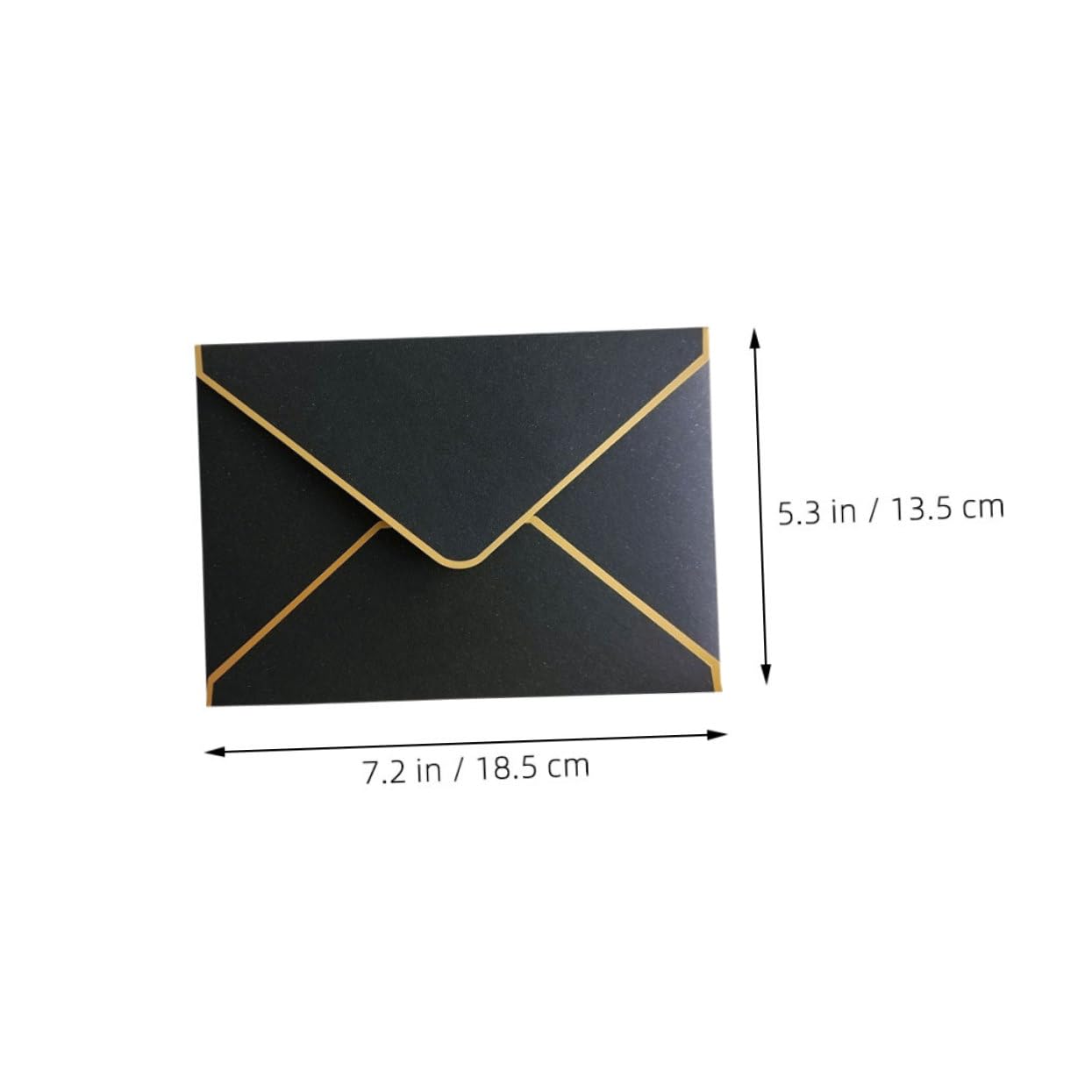 Buste per Inviti con Bordi Oro 50 Pezzi in Carta Nera