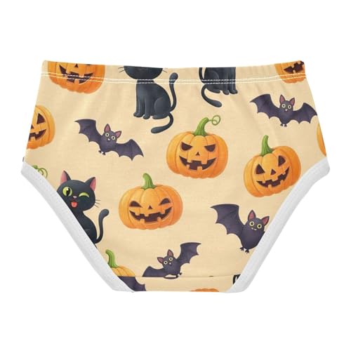 Toddler Girl Briefs, Halloween Black Cats Girls Underwear Cotton, 2–8 Years2