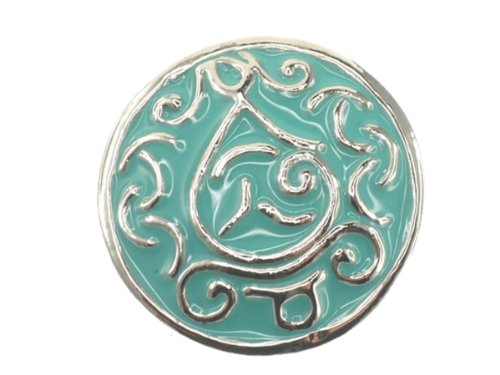 Creative-Beads Click-it Button, Charm, Druckknopf, Djin 18mm, f. Armbänder, Gürtel etc., türkis