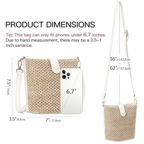 Image of RNIEGA Small Straw Crossbody Bag for Women Woven Summer Shoulder Phone Purse Beach Handbag for Vacation