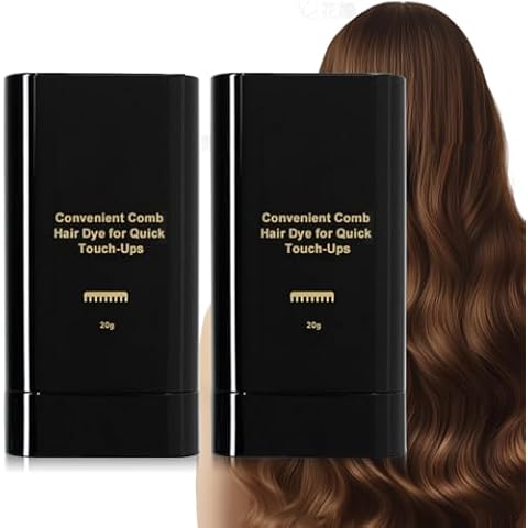 Safe And Convenient Comb Hair Dye for Quick Touch-Ups, Root Touch Up Hair Color Comb for Women, Portable Hair Colouring Cream, 2-In-1 Hair Dye Comb Stick, Waterproof and Sweat-Proof (Coffee) Cover