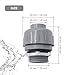 Joyangy 4Pcs 1 Inch NPT Liquid Tight Nonmetallic Straight Electrical Conduit Connector Fittings, 180 Degree PVC Flexible Conduit Connectors, for Home Outdoor Tubes Tools